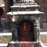 2014.12.10 Kathmandu 106 Durbar Sq Ganesh shrine ResizeBy Donna Yates CC BY-NC-SA